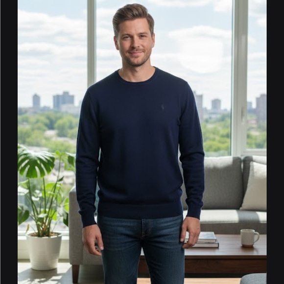 Polo Ralph Lauren Men's Deep Blue Crewneck Sweater